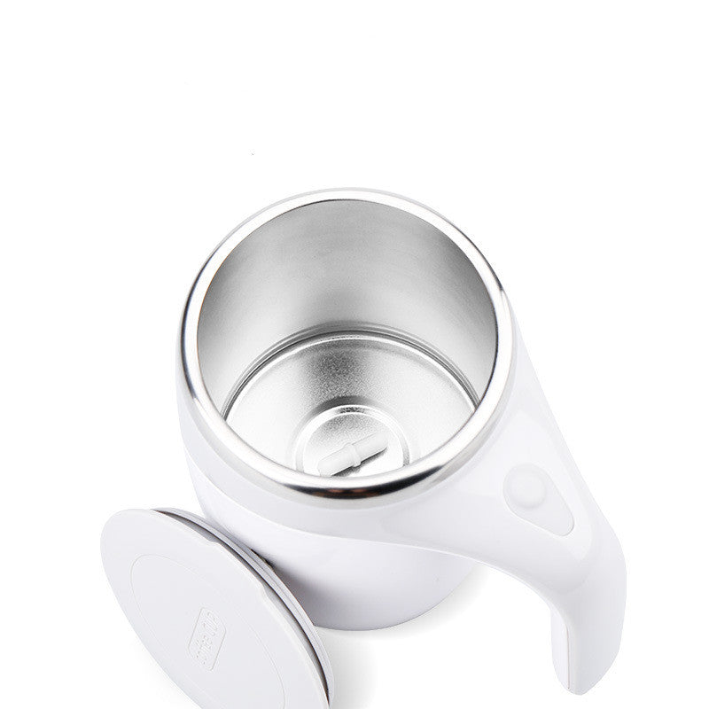 White and silver container on a white background